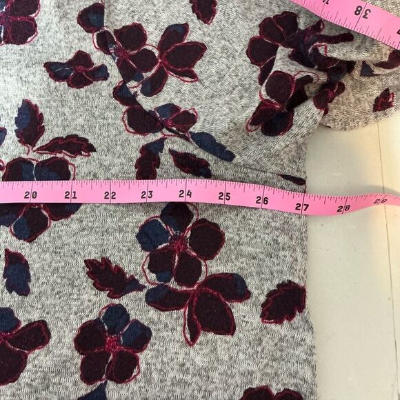 Lane Bryant Sweater Womens Gray Floral Print Long Sleeve  plus Size 22 - Picture 5 of 6